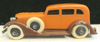 Tootsietoy 1930 ' s Graham Series Car 0613 6 Wheel Orange/Brown Sedan Shape 2