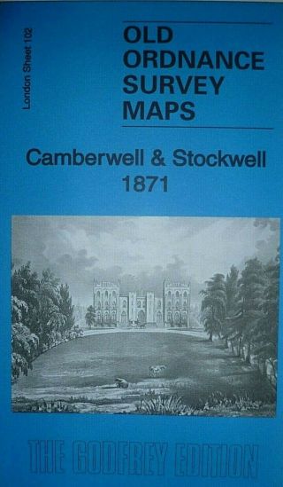 Old Ordnance Survey Detailed Maps London Camberwell & Stockwell 1871 Godfrey Ed