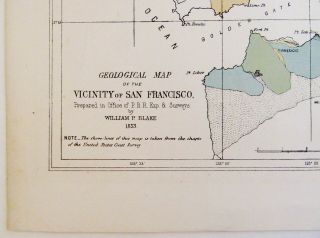 1853 Geologic Map of the Vicinity of San Francisco,  U.  S.  P.  R.  R.  Survey,  Wm.  Blake 2