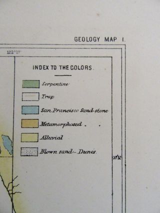 1853 Geologic Map of the Vicinity of San Francisco,  U.  S.  P.  R.  R.  Survey,  Wm.  Blake 4