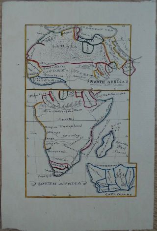 1852 Sir Thomas Jackson Hsbc Bank - Hand Drawn Map Of North & South Africa,  Cape