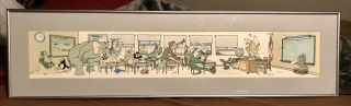Robert Marble 1987 Signed Framed Print The Classroom Limited Edition 38 X 10