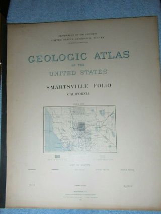 1895 Geologic Atlas Of The United States Smartsville Folio California