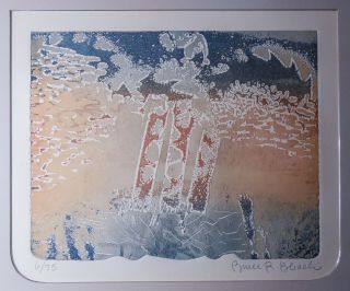 Bruce R.  Bleach,  Abstract Mixed Media Aquatint,  Ltd Ed,  Listed Fine Artist S/n