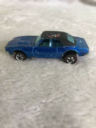 Hot Wheel Redline 1967 Custom Camaro - Blue W/ Black Top