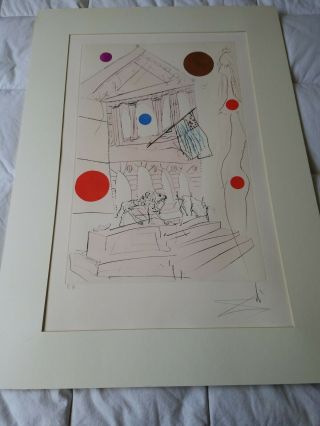 Salvador Dali " The Art Institute " Etching From Visions Of Chicago