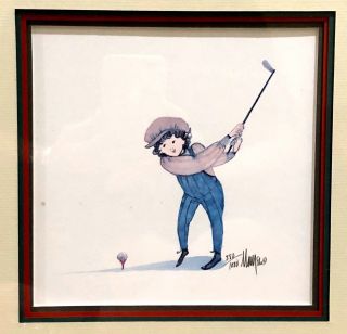 P.  Buckley Moss “jack” Signed Rare 282/1000 Matted & Framed