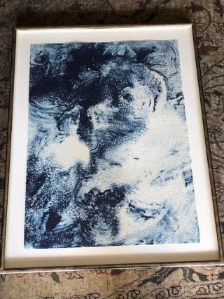 Joe Goode Signed 1990 Limited Edition Color Lithograph Ocean Blue