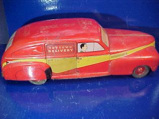 1940s Wyandotte Pressed Steel Toy Town Delivery Truck Orig Paint,  Tires 22 "