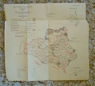 Rare - Durham Antique Ordnance Survey Map 1888.  Robert Owen Jones