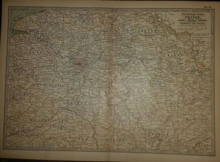 1897 Antique Map France 11 - 1/2 X 16 " Vg Cond Century Co
