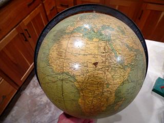 Antique Cast Metal Hanger Spinning Globe Made In Chicago Heights Illinois Ill Il