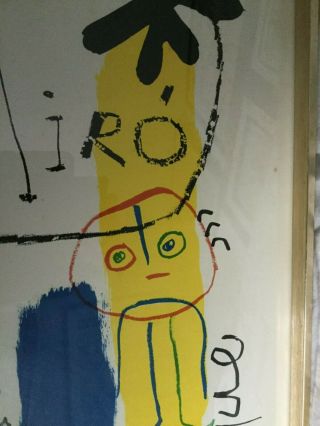 1950 Miro Lithograph Art Sculpture Graphique Signed and frame 8