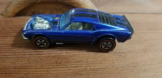 1970 Hot Wheels Redline Spoilers Boss Hoss Awesome Blue Rare Mustang