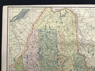1887 - State of Maine Antique Map - Cram ' s Unrivaled Atlas - 2