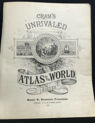 1887 - State of Maine Antique Map - Cram ' s Unrivaled Atlas - 4