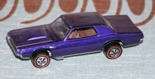 Vintage Hot Wheels Mattel Redline 1967 Custom T - Bird Purple Us Diecast Metal Car