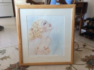 Louis Icart Etching Ecstasy Print - 26 X 24 - 1/2 Professionally Framed