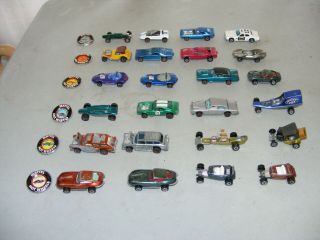 15 Vintage Hot Wheel Cars W/ 6 Badges - 9 Topper Johnny Lightning Cars Die Cast