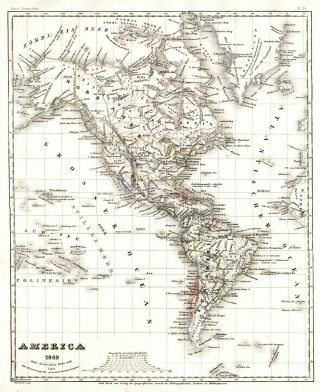 1849 Radefeld Meyer Map Of North And South America -