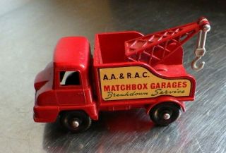 Matchbox Lesney Wreck Truck Thames 13 - C Red Silver Hook CN 3