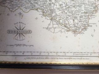 County Map of Yorkshire North Riding 1787 Engraved by John Carey Framed 2