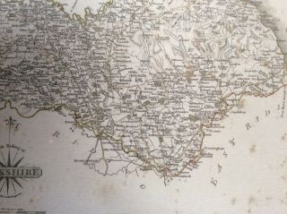 County Map of Yorkshire North Riding 1787 Engraved by John Carey Framed 3