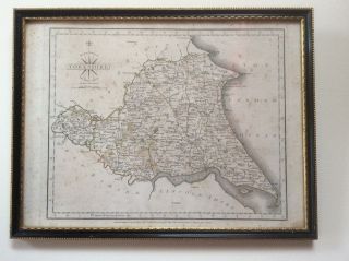County Map Of Yorkshire East Riding 1787 Engraved By John Cary Framed