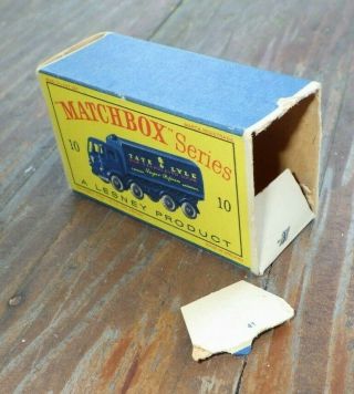 3 Matchbox Lesney No.  10 Tate Lyle Sugar Containers Foden 15 Ton & 1 Box CN 7