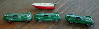 3 Matchbox Lesney Cars No.  41 D Type Jaguar & 48 Boat CN 3