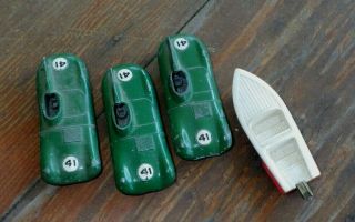 3 Matchbox Lesney Cars No.  41 D Type Jaguar & 48 Boat CN 5