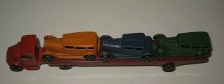 1931 Tootsietoy C - Mack Auto Transport with 2 Buick Sedan & 1 Buick Coupe BN10 2