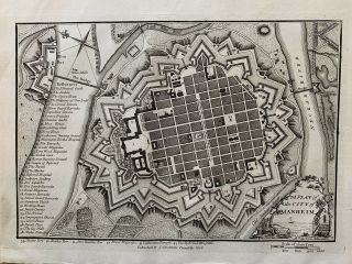 1800 Mannheim Germany City Plan Antique Map By John Stockdale 219 Years Old