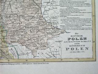 1850 MAP POLAND LITHUANIA BELARUS UKRAINE VILNIUS WARSAW - city plan 2
