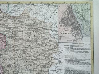 1850 MAP POLAND LITHUANIA BELARUS UKRAINE VILNIUS WARSAW - city plan 3
