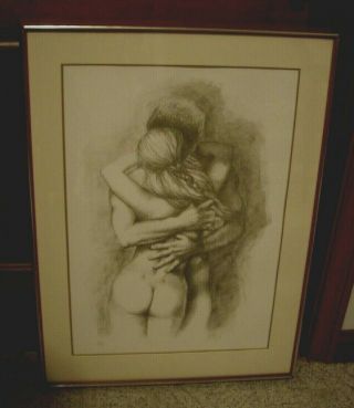 Embrace By Mary Vickers,  Signed & Numbered Limited Ed.  Lithograph,  1975