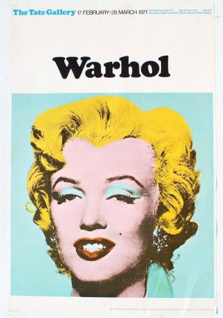" Marilyn Monroe " 1971 Tate Gallery,  London Exhibition Gallery By Andy Warhol