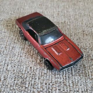 1968 Mattel Hot Wheels Custom Camaro " Red Line " Red W/black Roof (usa) Rare Car