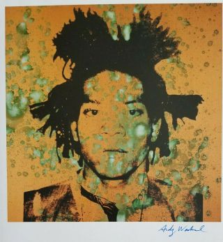 Andy Warhol 1984 Basquiat Signed Print,