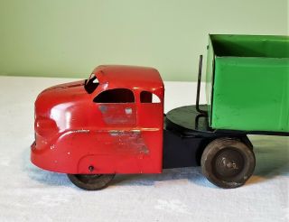 Wyandotte Toys GMC Shark - Nose Cab SIDE DUMP TRACTOR TRAILER TRUCK 40 ' s ORIG 7