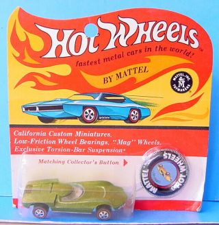 1960s Hot Wheels Redline Turbofire Antifreeze Us Base Minty Carded