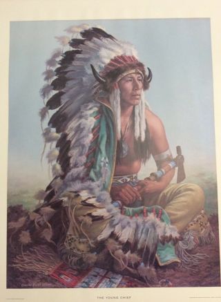 Two Charles Banks Wilson Signed Lithographs The Young Chief Plains & Madonna Ap