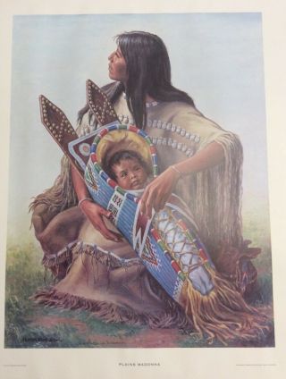 Two Charles Banks Wilson Signed Lithographs The Young Chief Plains & Madonna AP 4