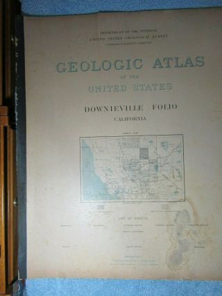 1897 Geologic Atlas Of The United States Downieville Folio California