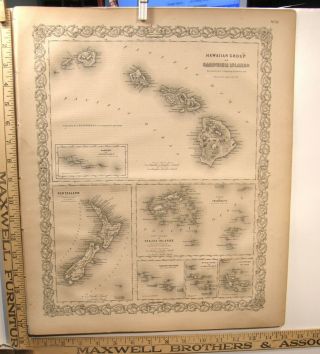 Antique Engraving Map 1859 Colton 