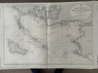 17 x NAUTICAL ADMIRALTY CHARTS ETC FROM 1950 ' S AND 1960 ' s ENGLISH CHANNEL FRANCE 3