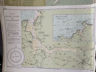 17 x NAUTICAL ADMIRALTY CHARTS ETC FROM 1950 ' S AND 1960 ' s ENGLISH CHANNEL FRANCE 6