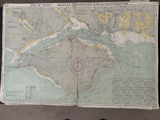 17 x NAUTICAL ADMIRALTY CHARTS ETC FROM 1950 ' S AND 1960 ' s ENGLISH CHANNEL FRANCE 8