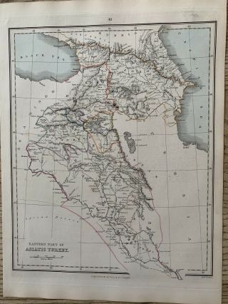 1853 Armenia Georgia Kurdistan Iraq Hand Coloured Map By Alexander Findlay