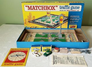 Early Matchbox Toys Lesney England Traffic Game W/ (2) Cars 1965 V Rare Mib